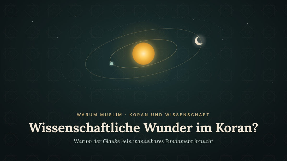 Sonne und Mond auf ihren Umlaufbahnen unter einem Sternenhimmel – Koran und Wissenschaft