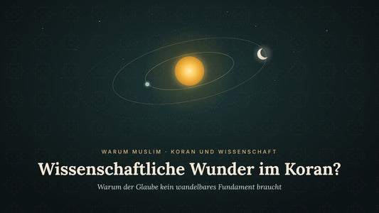 Sonne und Mond auf ihren Umlaufbahnen unter einem Sternenhimmel – Koran und Wissenschaft
